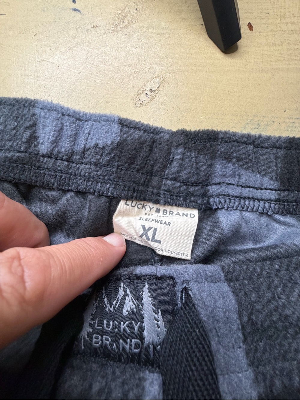 Lucky Brand Gray and Black Plaid Lounge Pants - Picture 3 of 5